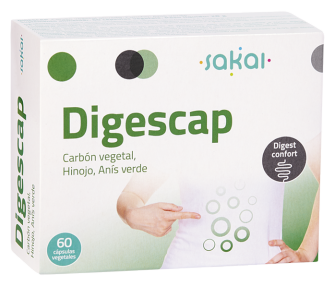 Sakai Digescap kontrolliert Bl&auml;hungen und die Verdauung 60 Kapseln