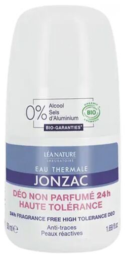 Eau Thermale Jonzac REaktives Deodorant mit hoher Toleranz 24 Stunden ohne Parf&uuml;m, 50 ml