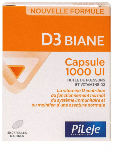 Pileje D3 Biane Kapseln 1000 IE 30 Kapseln